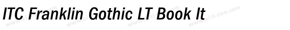 ITC Franklin Gothic LT Book Italic字体转换